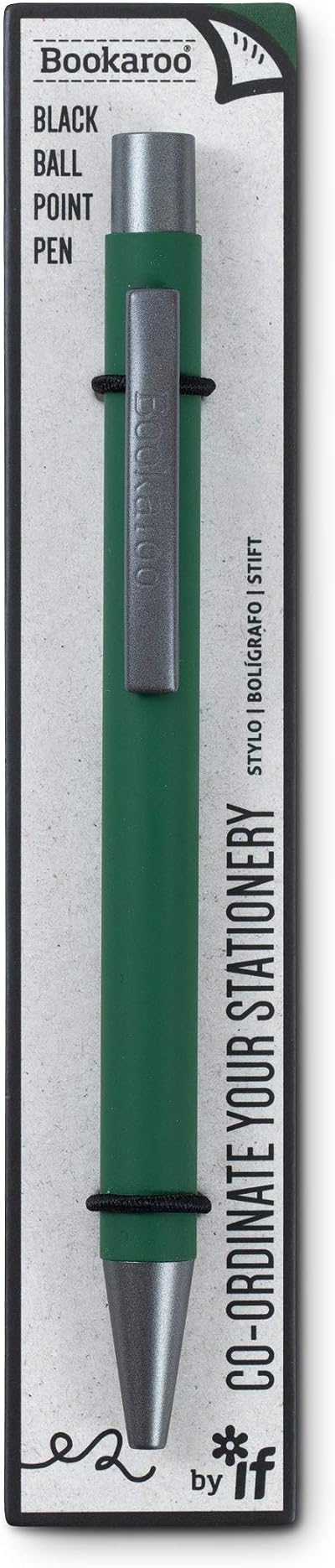 IF Bookaroo Pen soft touch Forest Green with black ink - Brand IF