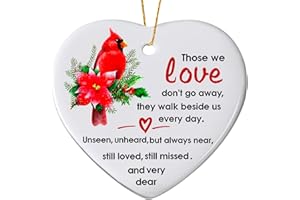 BAOXUE Red Cardinal Christmas Ornaments, Memorial Ornaments for Loss of Loved One, in Loving Memory Gifts Loss of Mother, Father, Mom, Dad, Brother, Husband- Remembrance Sympathy Ornament