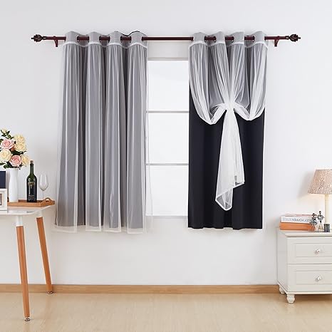Deconovo Mix And Match Curtains Blackout Curtains With Voile
