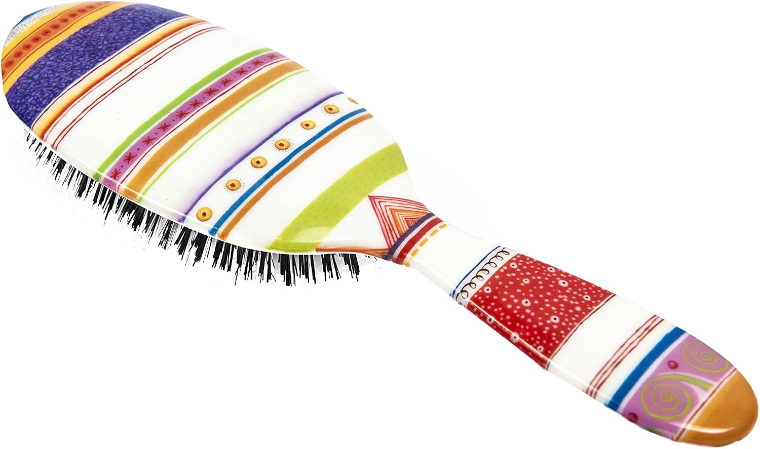 Rock & Ruddle Natural Mixed Boar Bristle Hair Brush for Women and Kids (Large, 21cm)