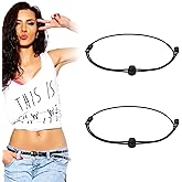 Tyqour 2PCS Black Shirt Tuck Band Women Adjustable Crop Top Band Waistband Elastic Shirt Cropping Band for Tucking Shirts Sweaters