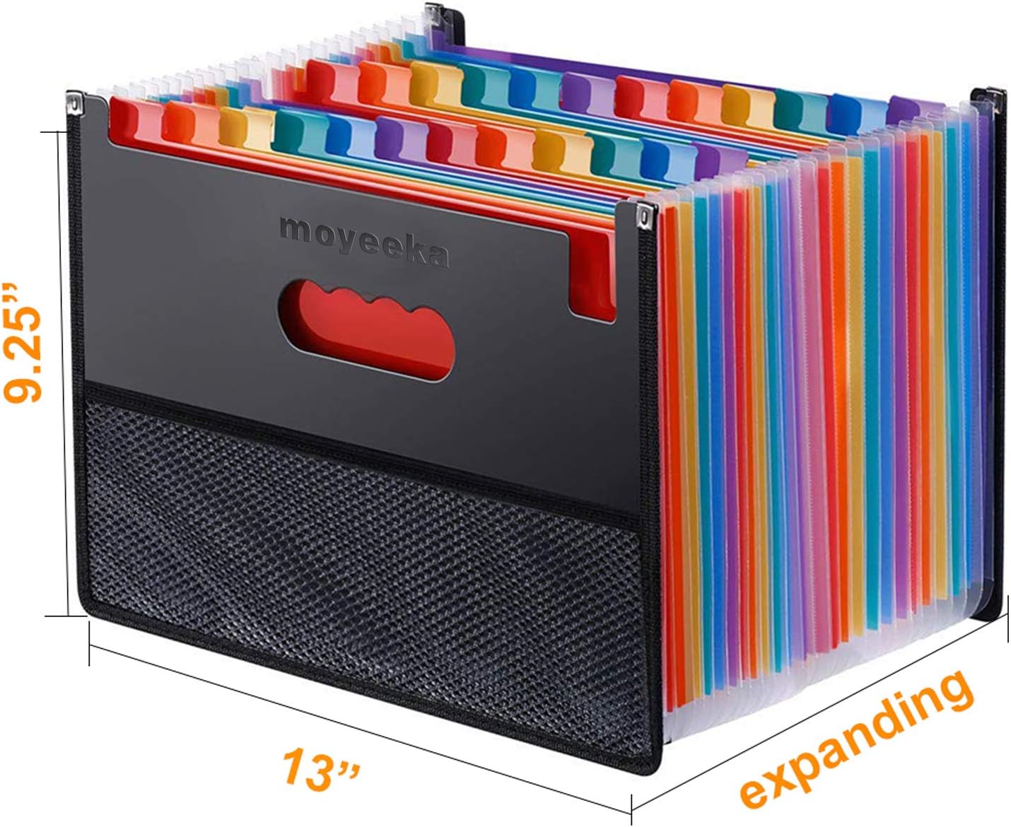 24 Pocket Expanding File Folder with Cloth Edge Wrap, Letter Size Organizer Expandable Accordion A4 Files Bag : Office Products