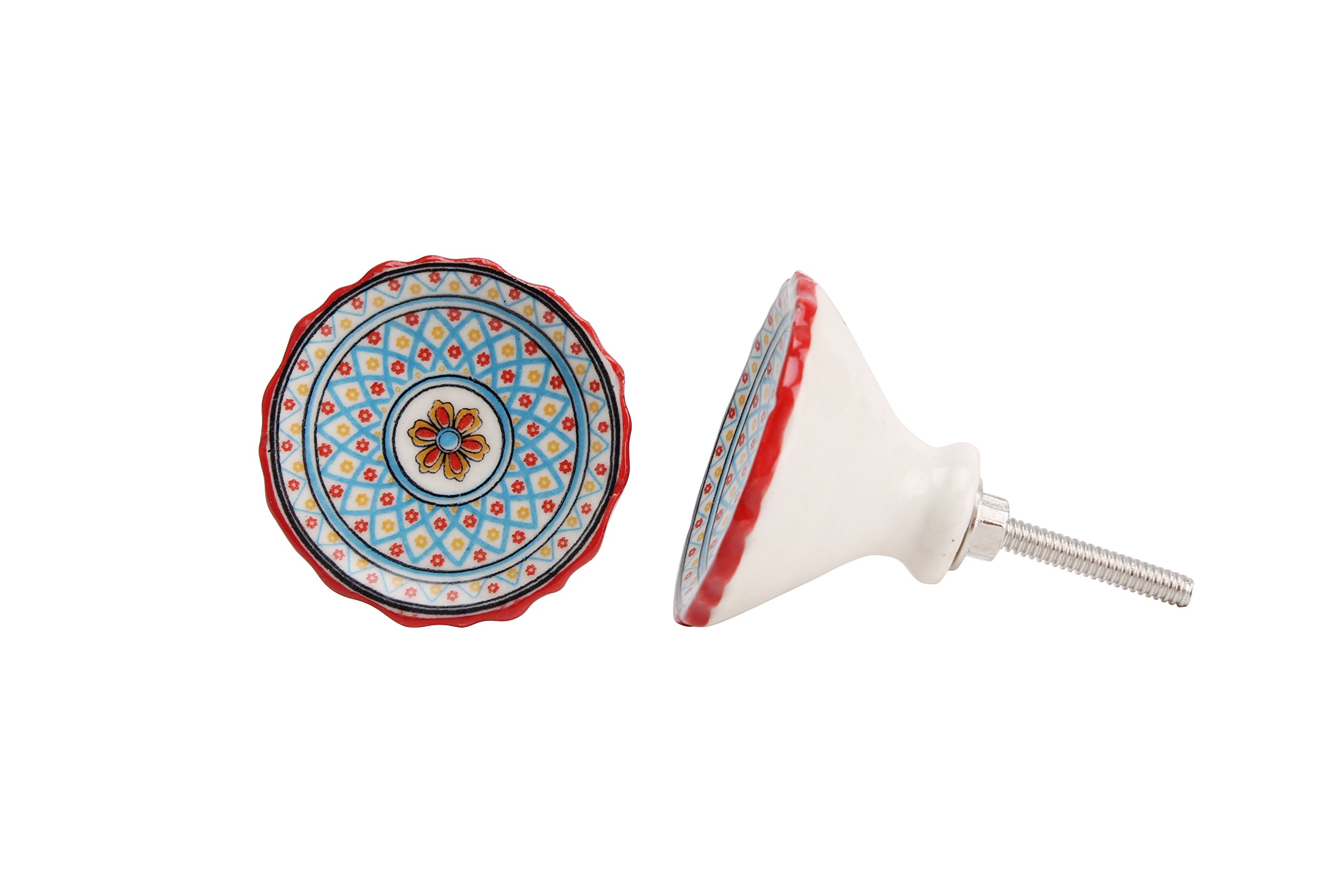 CGB Giftware | Blue & Turqoise Round Dish Drawer Pull