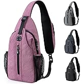 LEDAOU Crossbody Sling Bag Anti-Theft Sling Backpack Cross Body Shoulder Chest Bag Fanny Pack Travel Hiking Daypack