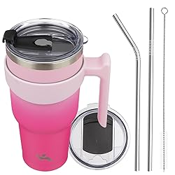 Konokyo 40 oz Tumbler with Handle and 2 Straw 2