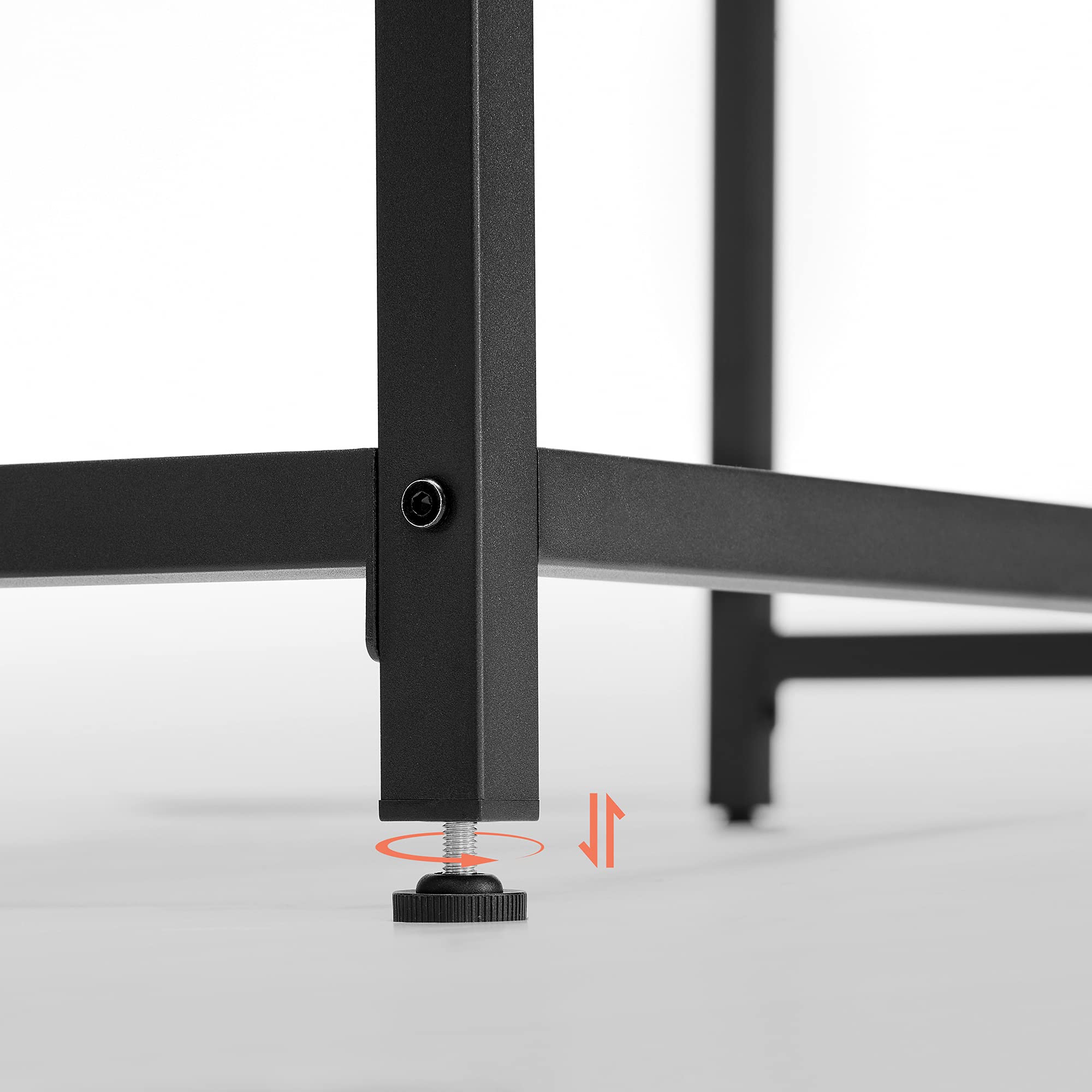 VASAGLE Tisch, Computertisch, Bürotisch, 80 x 50 x 76 cm, für Arbeitszimmer, Schlafzimmer, Wohnzimmer, Greige meliert-tintenschwarz LWD038B02V1 6