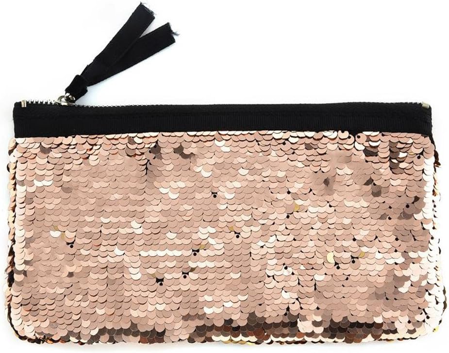 Women Make-up Double Color Sequins Wallet Card Holder Wallet Pen Purse