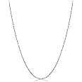 Kooljewelry 10k Yellow, White or Rose Gold Rope Chain Barely-there Necklace for Women (0.8 mm Thin)
