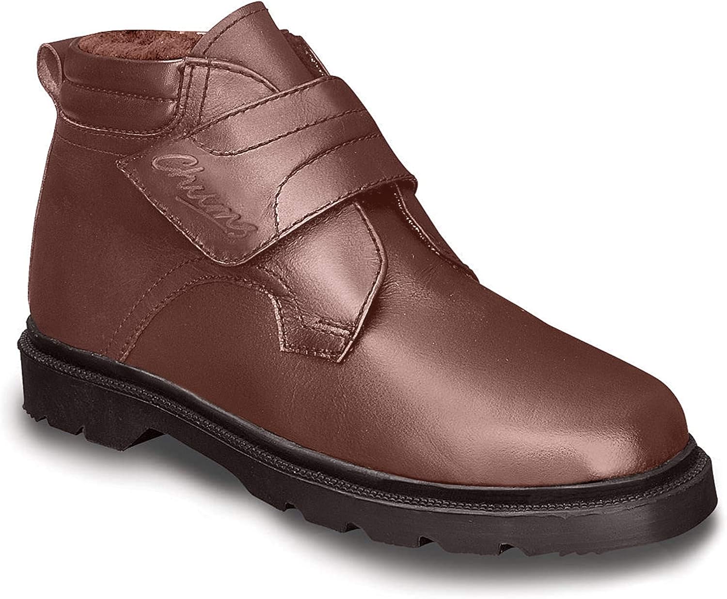 mens ankle boots with velcro fastening