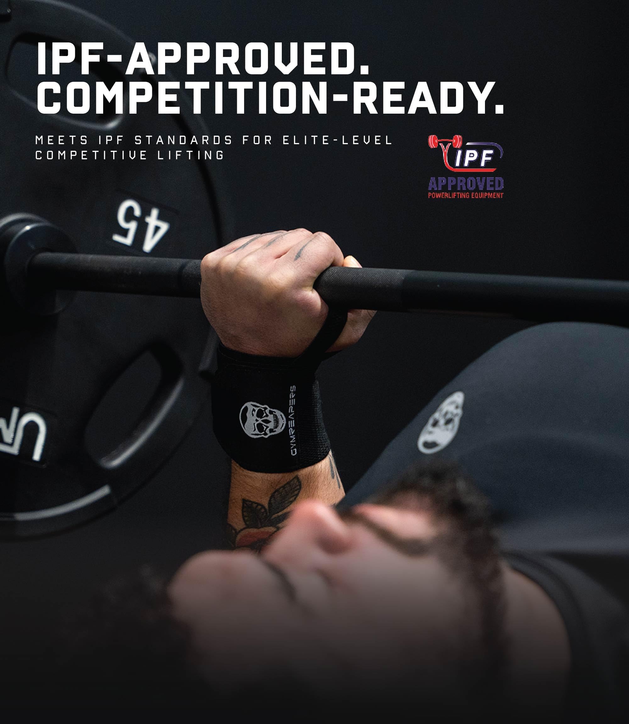 Gymreapers Weightlifting Wrist Wraps (IPF Approved) 18