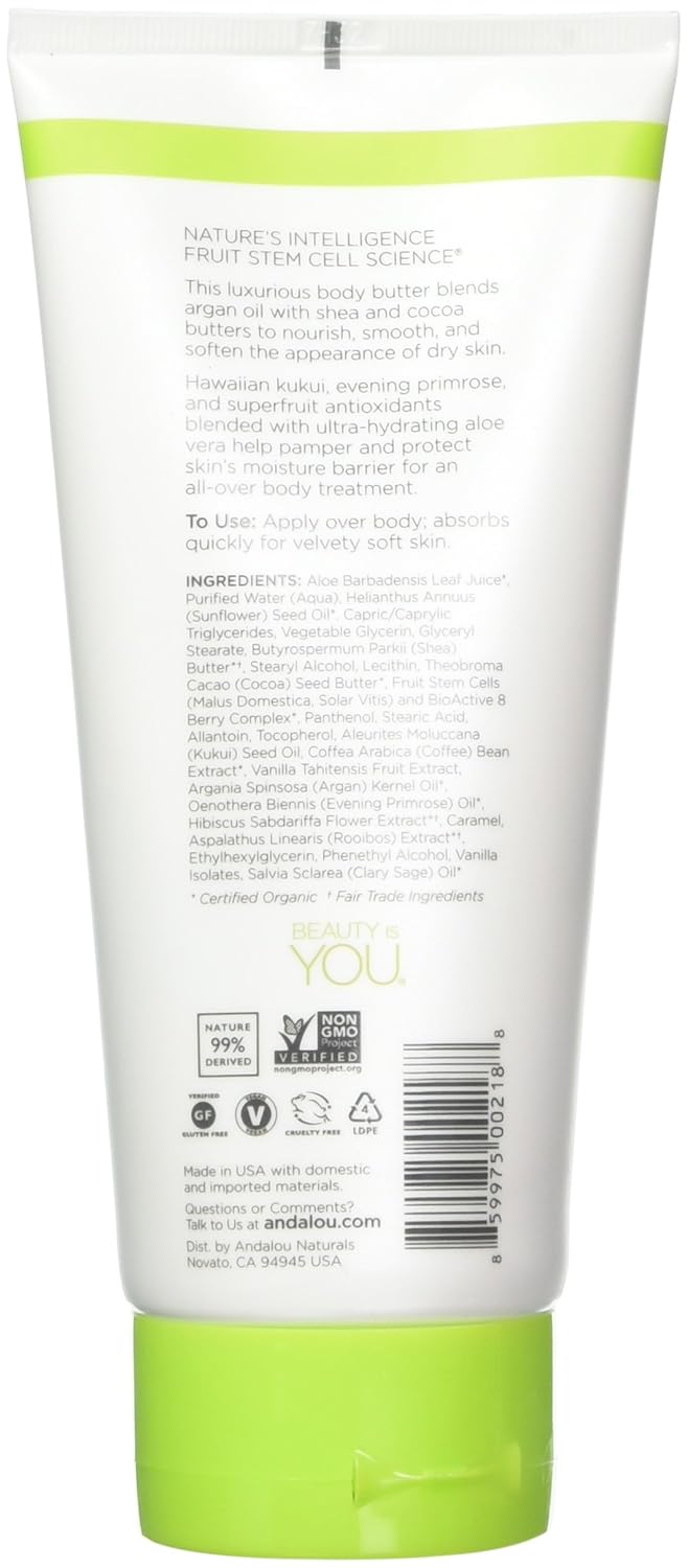 Andalou Naturals Kukui Cocoa Nourishing Body Butter, 8 Ounce : Beauty