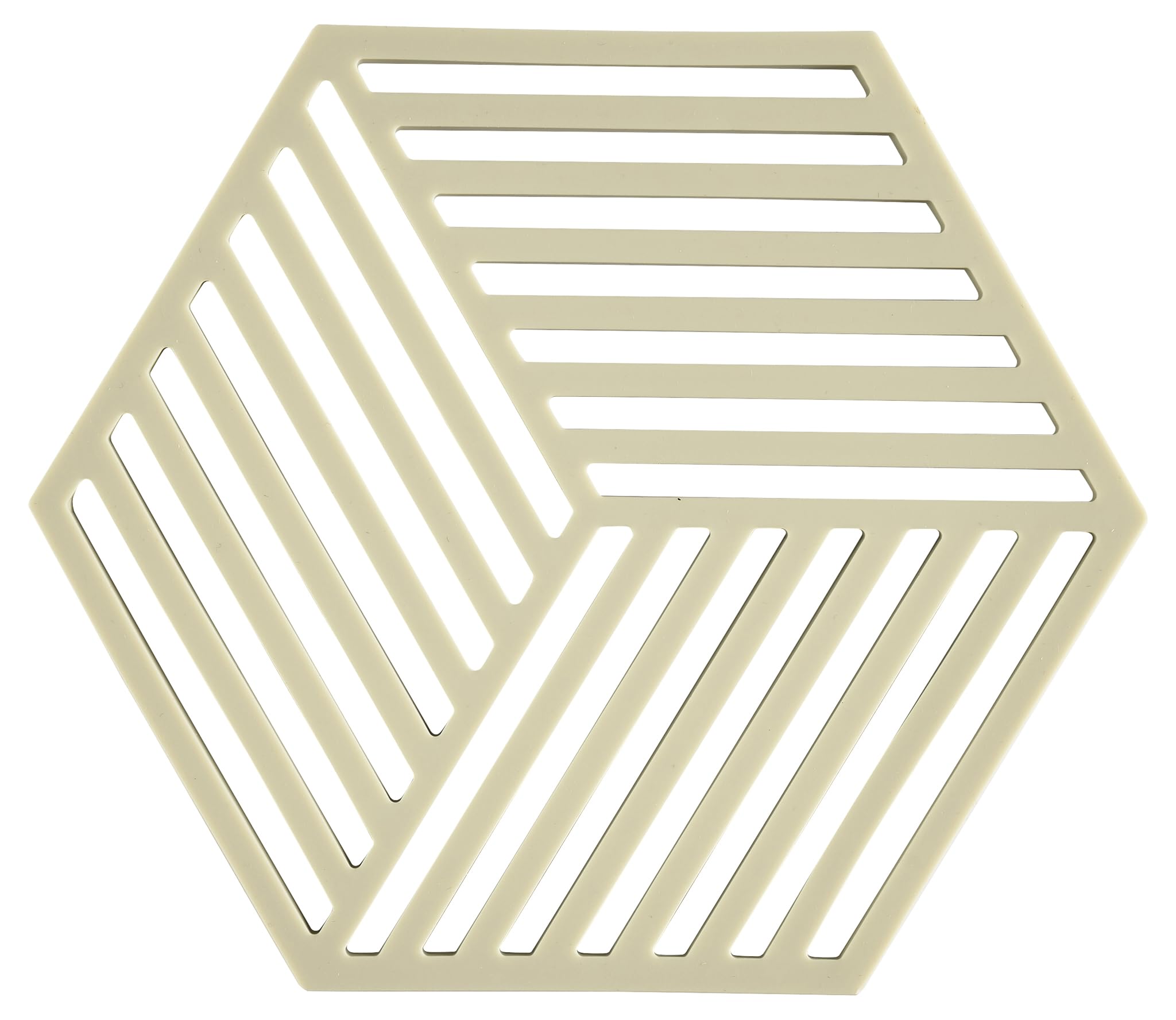 Zone Denmark Hexagon Pot Holders Heat Resistant, Silicone Trivet, Practical and Decorative Pot Trivets, Dishwasher Safe, 16 x 14 cm, Pear