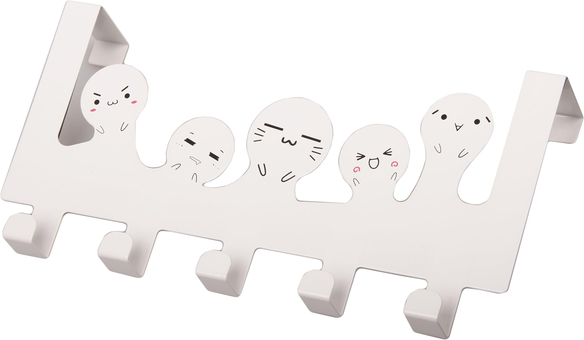 Airmoon Over Door Hook Hanger, Heavy Duty Organizer for Coat Towel Bag and more, Perfect for Kid's Room (Emoji)