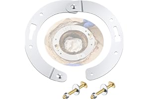 Ceoighe 2 Piece Toilet Flange Repair Kit, Toilet Flange Repair Ring with 1/4" x 2-1/4" Closet Bolts, Stainless Steel Split Ring for Cast Iron, PVC or ABS(1 Pack)