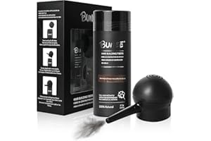 SEABOLL Hair Building Fibers for Thinning Hair for Men Women, 2-in-1 Kit- Enhancements Barber Spray, Thicker Fuller Hair Beard & Hairlines Instantly with Spray Applicator Nozzle, Natural Formula (Dark Brown)