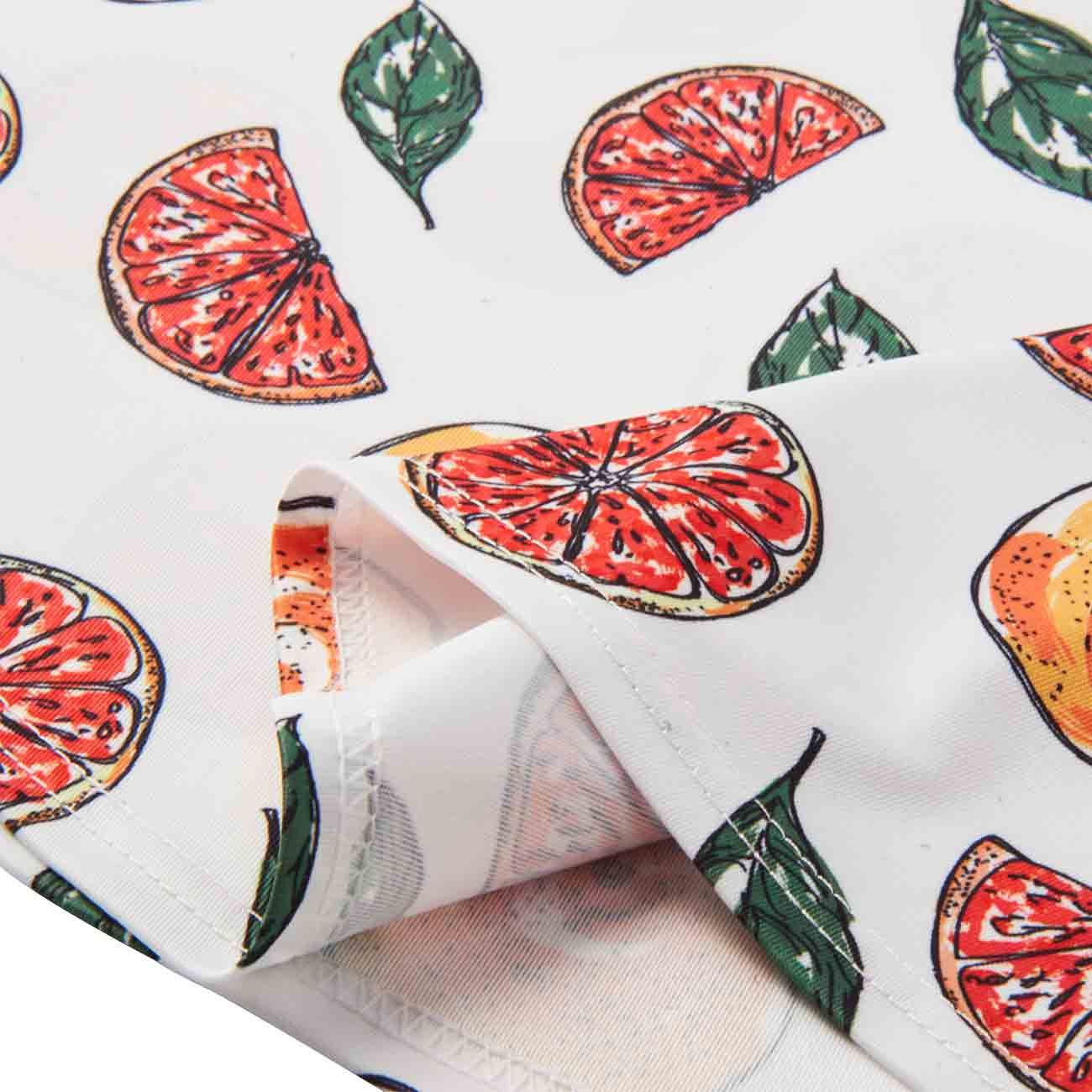 BFUSTYLE Girl Print Dress, Little Girls Round Neck Sleeveless Slim Fit Casual Dresses (S,Orange)