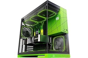 Geometric Future M5 Tempered Glass Mid Tower, E-ATX/ATX Gaming Case, 1.2mm Steel, Type C, Toolless Panels, Support 420/360 Ra