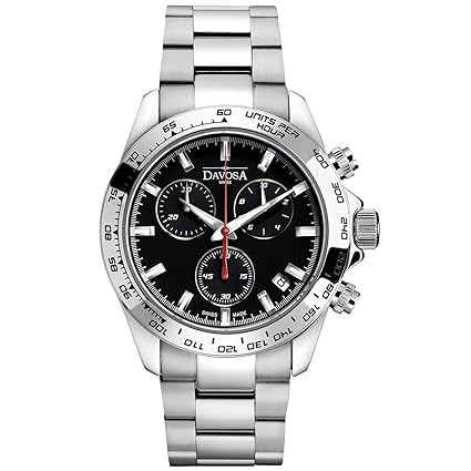 Swiss Speedline 16347055 Analog Men Wrist Watch Steel Band Black Face