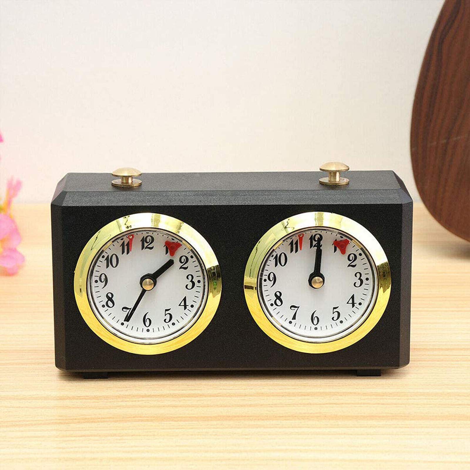 Professional Chess Timer, Mechanical Chess Clock Game Timer Analogue Clock Chess Timer I-GO Count Up