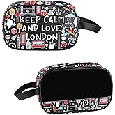 London Gifts Clear Travel Bags for Toiletries London England Gifts British Experience Gifts for Trip Makeup Zipper Pouch