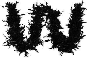 Daieeparty Feather Boas-35g/45g Turkey Chandelle Feather Boa for Dancing Wedding Party Halloween Costume Decoration