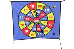 Dart Game | Trampoline Dart Board Game Accessory - Recreational Target Sport Activities with 10 Sticky Ball Throwing Toss Toy
