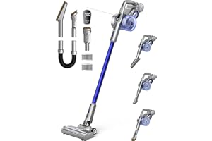 Dreo Cordless Vacuum Cleaner for Home, 25kPa 550W Strong Suction, 3000mAh Detachable Battery, Up to 60 Mins, Handheld/Stick Vacuum with Headlights, Tools for Car, Pet Hair, Carpets, Hard Floors