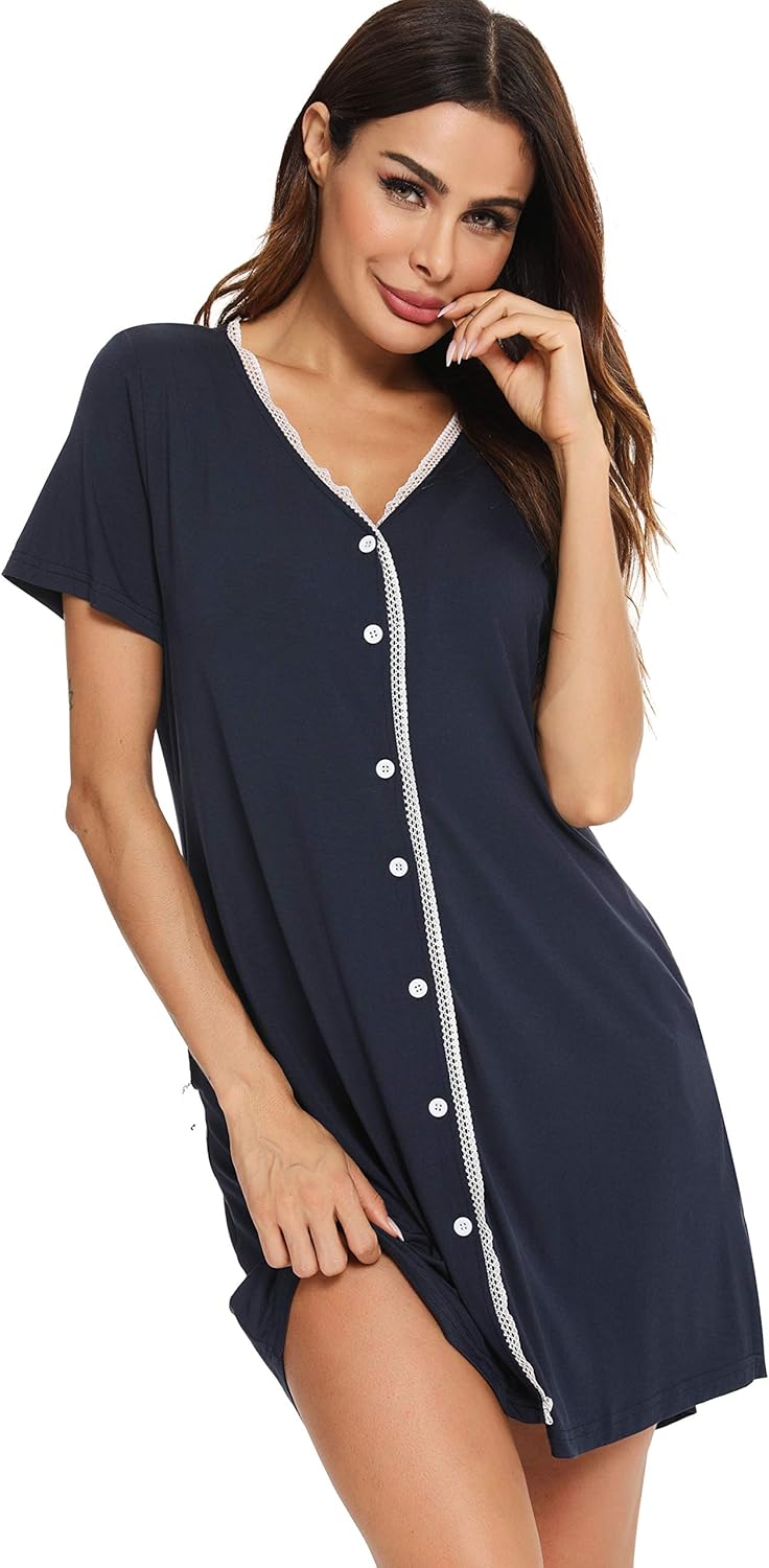 Damen Pyjama Set Mit Erdbeer-Print - Kurzarm Hemd Und Shorts