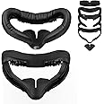 M AMVR Face Pad Compatible with Quest 2 Accessories, Face Pad Foam Replacement, with Fitness Facial Interface, Breathable PU Face Cushion and Lens Protector, Air-Circulation Design (Not for Quest 3)