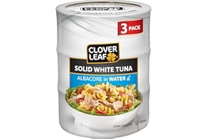 Clover Leaf Solid White Albacore Tuna in Water - 170g, 3 Count - Canned Fish - High in Protein, 14g per 55g Serving Drained -
