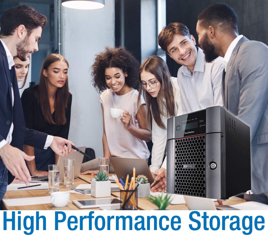 BUFFALO TeraStation 5420DN Desktop NAS 32TB (2x16TB) with HDD NAS Hard Drives Included 10GbE / 4 Bay/RAID/iSCSI/NAS/Storage Server/NAS Server/NAS Storage/Network Storage/File Server