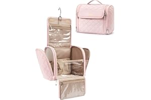 BAGSMART Travel Makeup Bag, Cosmetic Bag Make Up Organizer Case, Large Capacity Water-Resistant Organizer for Toiletries Acce