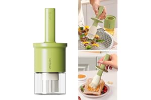 YARRAMATE Oil Dispenser Bottle with Heat Resistant Brush, Oil Container with Silicone Basting & Pastry Brush for Cooking BBQ 