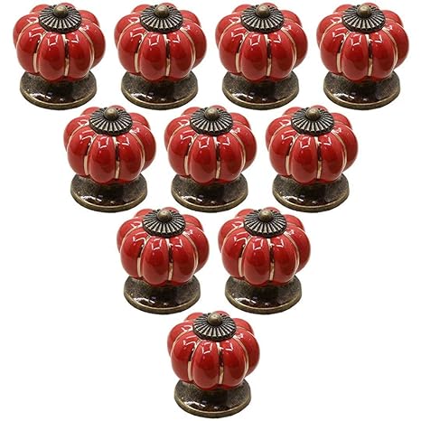 Creatwls 10 Stk. Schubladengriff Kleiderschrank Keramikgriffe Knöpfe
