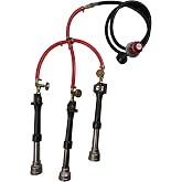 LSMIITTH Tripple Gas Forge Burners with Regulator Propane Forge Burner for Metal Melting Furnace Blacksmith Knife Making