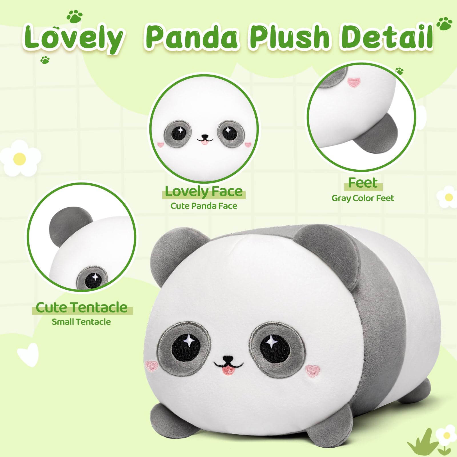 Mewaii Panda Plush, Cute Panda Plushies Toy, Soft