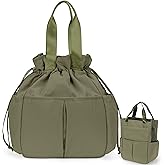 VS VOGSHOW Cute Lunch Bag Women Insulated Drawstring Reusable Lunch Bag 16 Cans Large Capacity Lunch Box for Work Picnic Outdoor (Green)