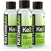 KetoneAid Ke2 Veech Ketone Ester | Not Bad Apple | 3 Count | Exogenous D-BHB Ketone Ester, No Caffeine, No Sugar, No BHB Salt, 25g KE, 10 Servings per Bottle