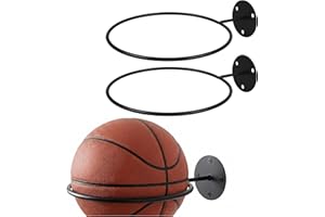 Cabilock 3pcs Ball Holder Wall Mount, Sports Equipment Storage Rack for Soccer Basketball Volleyball, Wall Mounted Organizer 