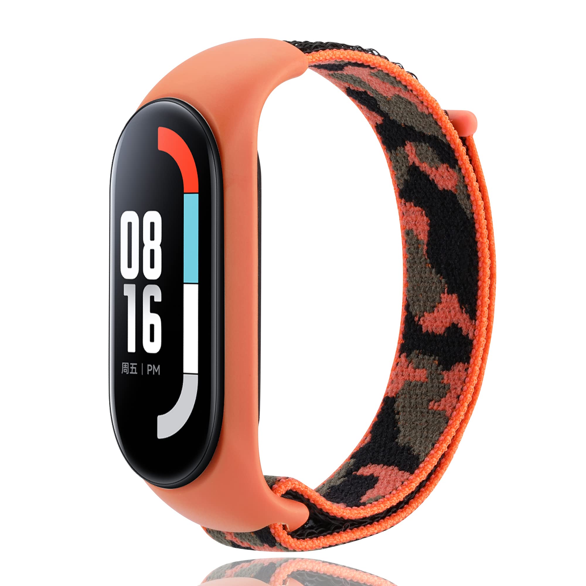 Keecuty Bracelet for Xiaomi Mi Band 7/Mi Band 6/Mi Band 5/Amazfit Band 5, Nylon Watch Strap Adjustable Sport Replacement Strap Compatible with Xiaomi Mi Band 7 Replacement Strap for Men Women