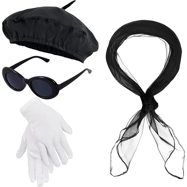 Set De 6 Accesorios Retro Años 50 Para Mujer – Diadema De Lunares, Bufanda De Gasa, Guantes, Gafas Ojo De Gato Y Pendientes – Disfraz Rockabilly Y Halloween