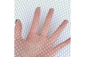 TIMESETL 304 Stainless Steel Woven Wire 5 Mesh - 11.75"X23.5" (30cmX60cm) - Metal Security Guard Garden Screen Cabinets Mesh