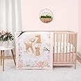 The Peanutshell 3 Piece Baby Crib Bedding Set for Girls - Newborn, Infant & Toddler Nursery Bed Set Decor with Fitted Crib Sh