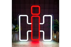Foxiden International Harvester Neon Signs for Wall Decor Dimmable IH Tractor Vehicle Neon Light Farm Repair Shop Basement Signs USB Powered for Farm Bedroom Man Cave Bar Birthday Gifts