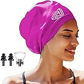 Large Swimming Cap, Suitable for Men and Women, Specially Designed Swimming Cap, Suitable for Very Long and Thick Curly Hair 