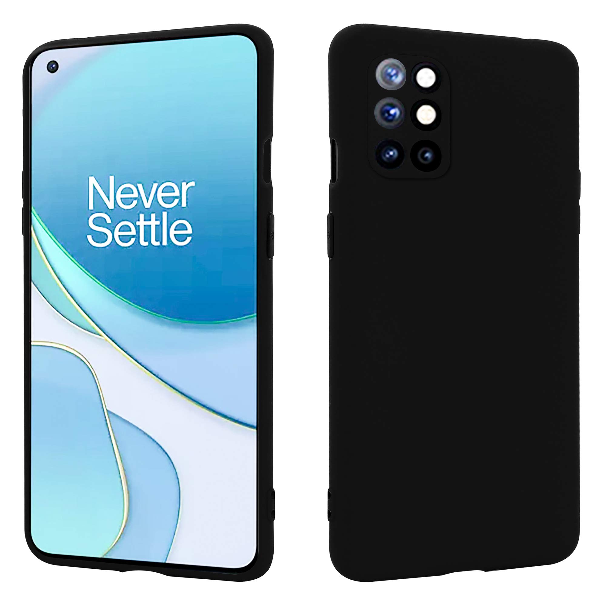 HSP Case for OnePlus 8T [Dust-resistant] Cell Phone Case | Premium TPU Silicone Case Protective Case | Scratch-resistant Shockproof Drop Protection | Camera Protection Screen Protector Black — image 1