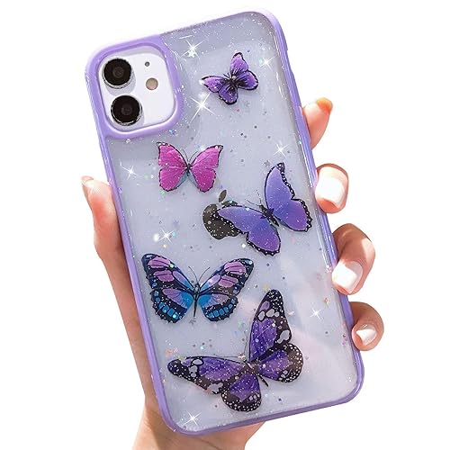 wzjgzdly Butterfly Bling Clear Case Compatible with iPhone 11 - Main Image