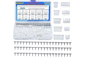 EGSCST 630PCS JST XH Connector Kit XH2.54mm Adapter Cable Terminal Connectors Set with 2.54 mm Pitch 2 3 4 5 6Pin Female Housing and Male Plug