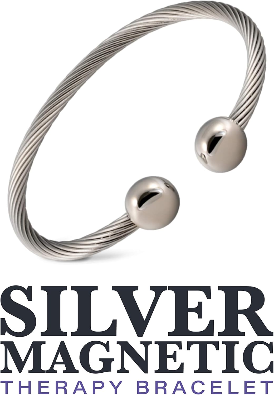 MAGNETJEWELRYSTORE Twisted Stainless Steel Magnetic Therapy Bracelet: Health & Personal Care