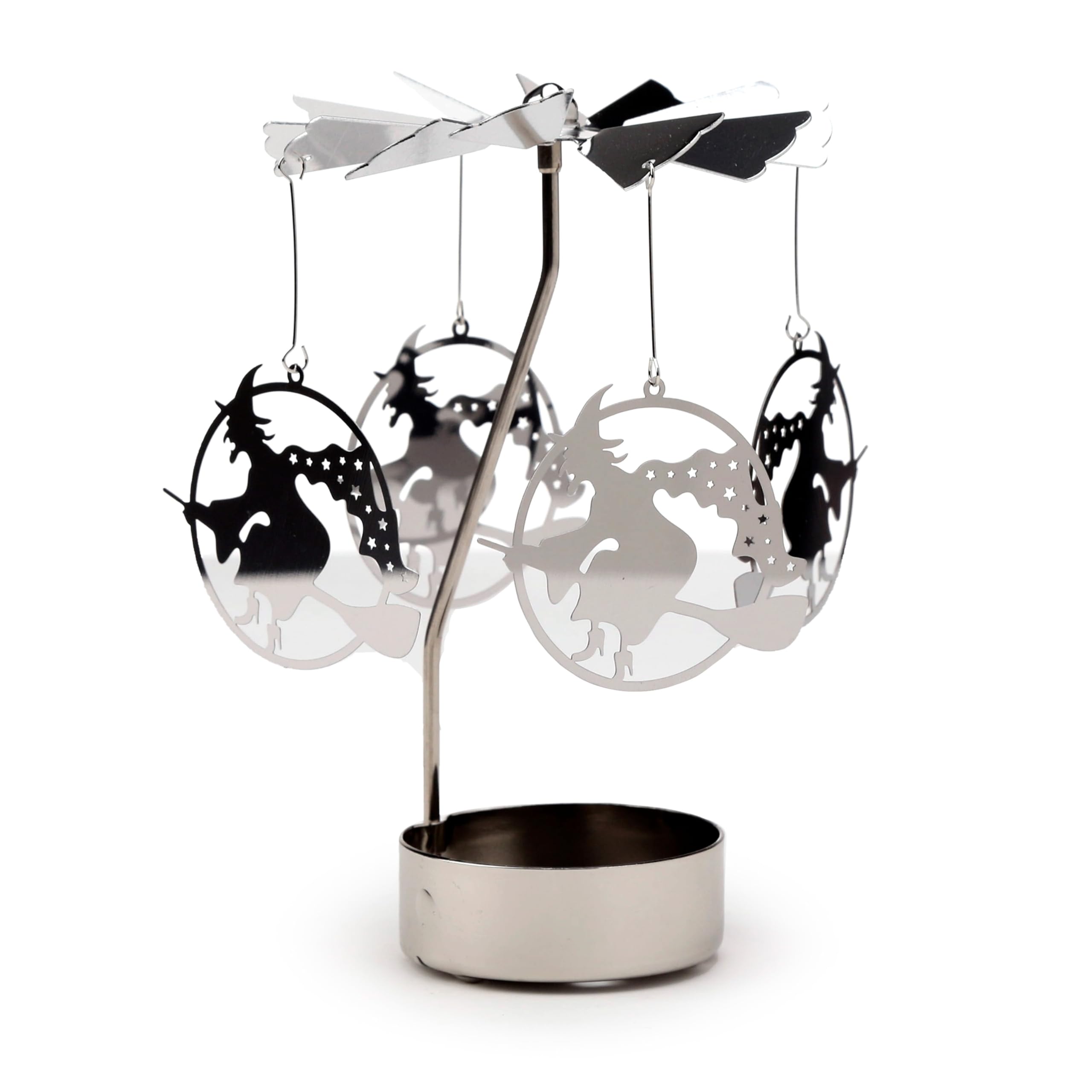 Puckator Witch Rotating Carousel Spinning Tea Light Candle Holder - Living Room Accessories - Witch themed - Home Decoration - Ornaments - Candle Holder - Table Centrepiece Decoration